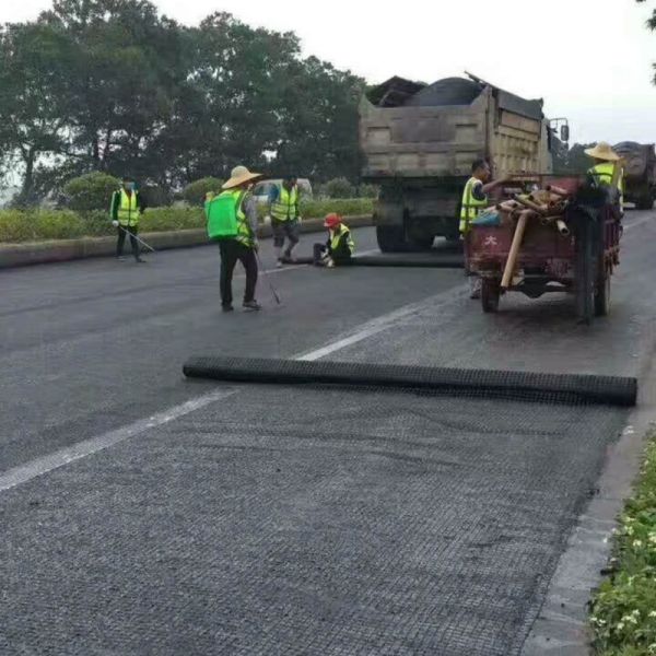 High Modulus Fiberglass Geogrid Low Elongation Soil Stabilization Material