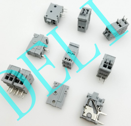 DL141AR-XX-2.5 150V 2A PCB Spring Connecting Brass Terminal Block 2.5mm