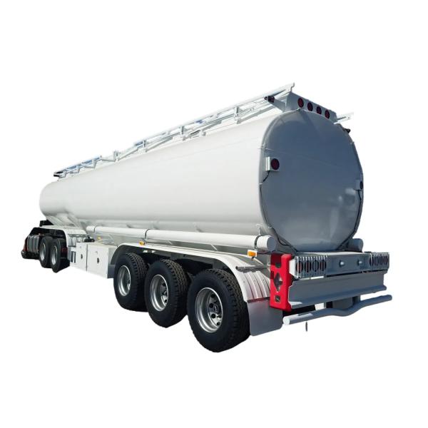 Semi-remorque à trois roues et trois essieux en alliage d'aluminium, réservoir de carburant, avec système de freinage à double ligne et charge utile maximale de 50 tonnes de l'original
