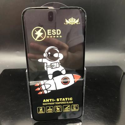 ESD Anti Static Privacy Glass Screen Protector Full Glue For IPhone 14 Pro X Xs