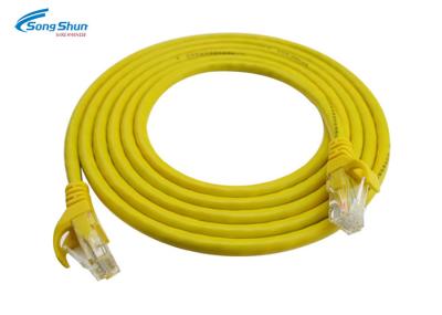Yellow Ethernet Network Patch Cable , Internet Ethernet Patch Cable Wiring