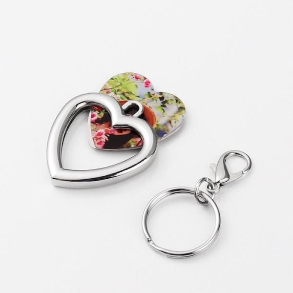 DIY Keyring Personalized Sublimation Photo Frame Keyring Printable Keychains