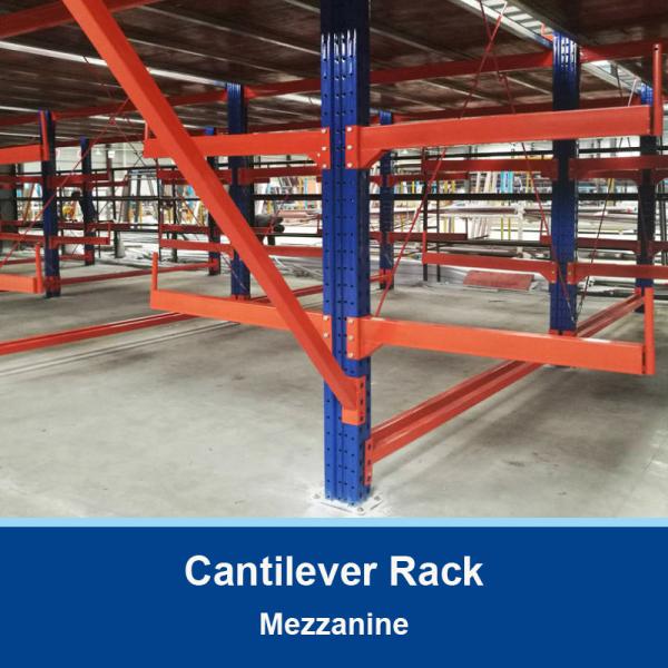 Cantilever Rack Para Produtos Longos Cantilevered Rack Mezzanine Armazém Armazém