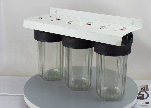 10'' big blue  whole house  water filter housings with  triple clear sump 1'' port