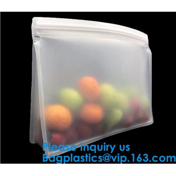 FOOD GRADE SILICONE: Strong, Thick 100% Durable Silicone Food Bags, Non-Toxic, Non-Leaching Hygienic And Reusable Food B