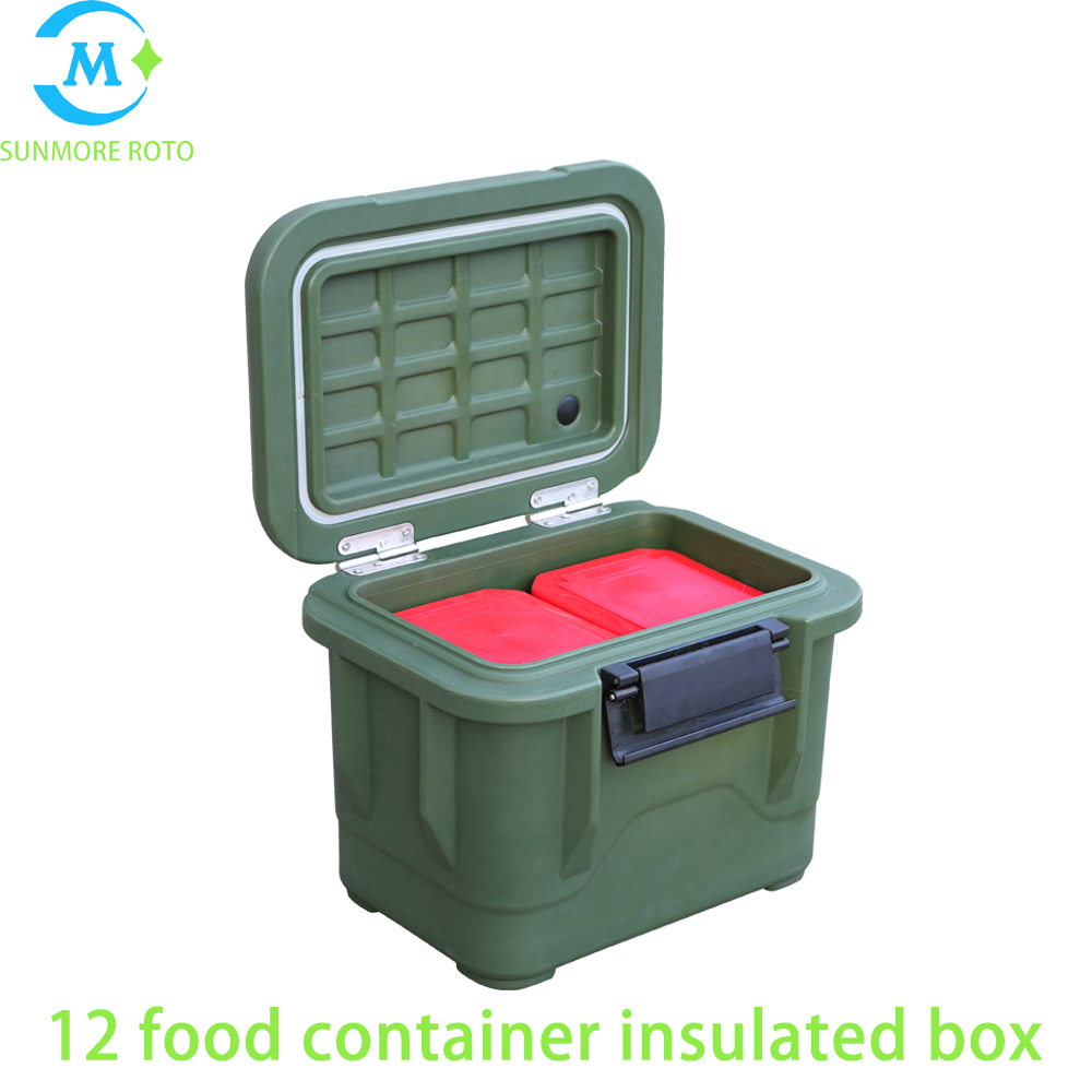SUNMORE ROTO Rotomolded Insulated Food Transport Box Holds 12 GN Food Pans, Portable Thermal Hot Food Container For Catering Group Meal Delivery