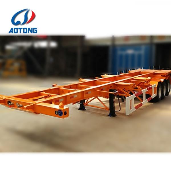 2020 3 Axle Container 40ft Truck Trailer Chasis Skeleton Semi Trailer with Steel Q235