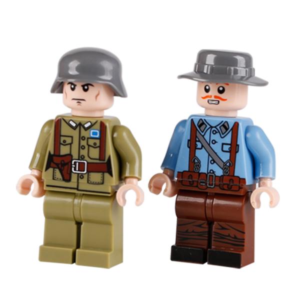 WW2 military British USA German soldier mini figure building block compatible with legoinglys