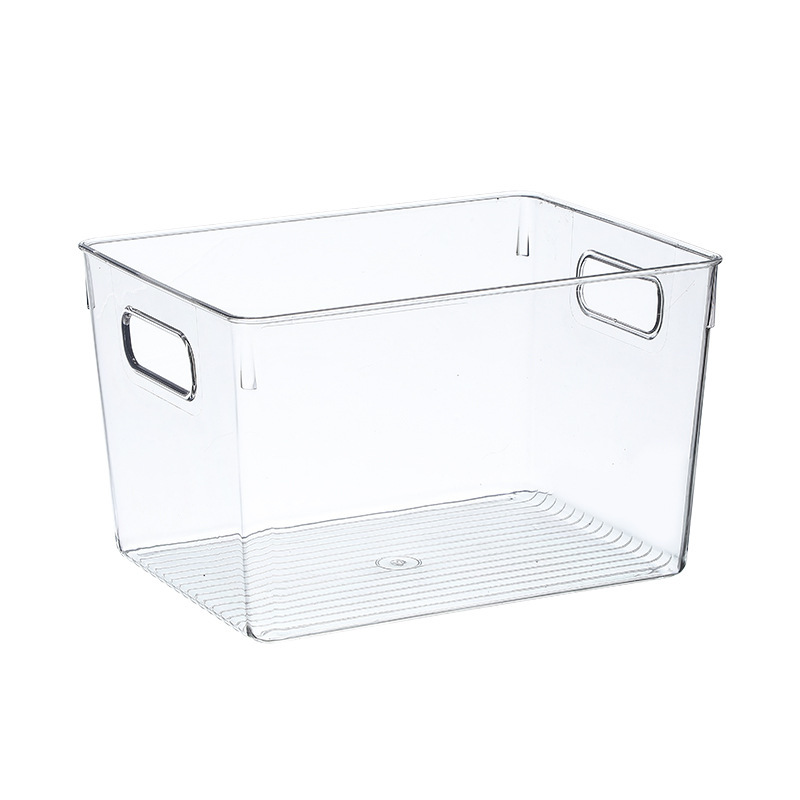 Transparent Refrigerator Box Desktop Vegetable Organizer Box Portable Plastic Debris Storage Box