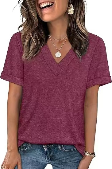 Stylish Breathable Ladies Casual T-shirt Soft Cotton Fabric Comfortable Fit Lightweight Material Ideal for Daily Wear