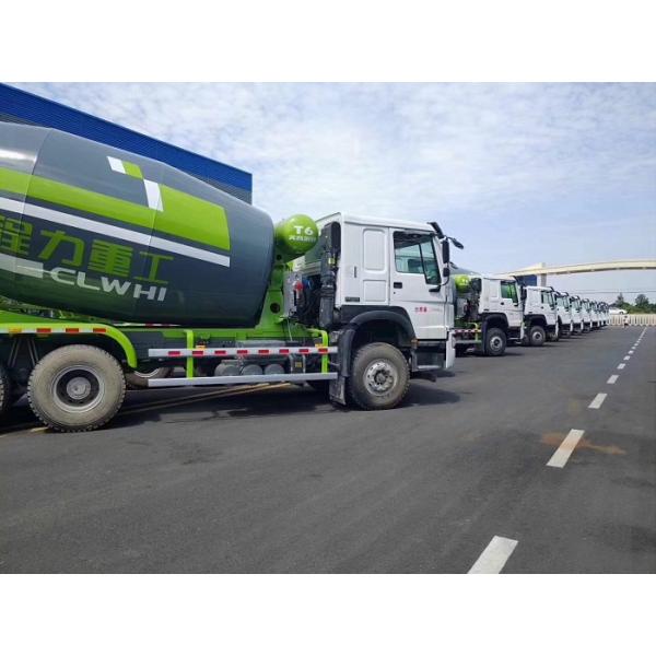 9 Cubic Meters Concrete Mixer Truck , Sinotruk Howo 336hp Ready Mix Cement Truck