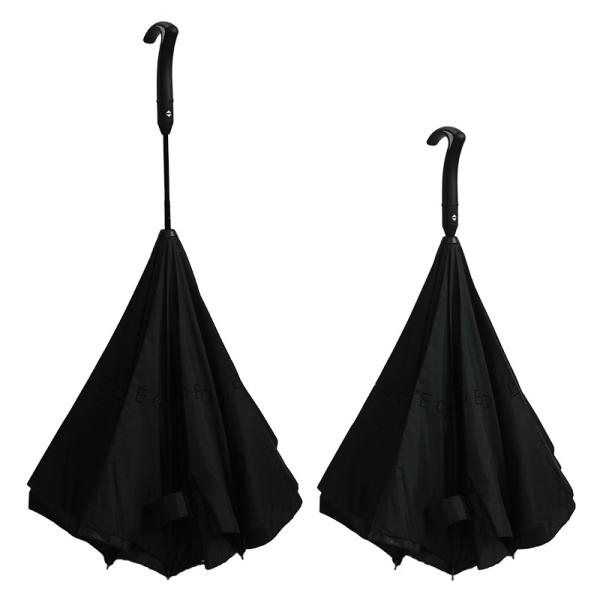 Crutch Walking Stick Handle Windproof Automatic Straight Umbrella with One-Click Open