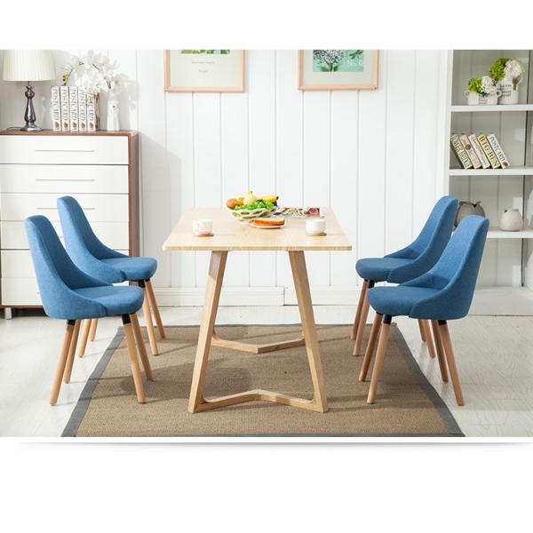 Anti Slip Wooden Dining Chairs / Cotton Fabric Beetle Dining Chair For Hotel