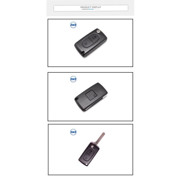 FSK433MHz 2 buttons 46chip Flip Controlled Remote Car Key Folding Remote
