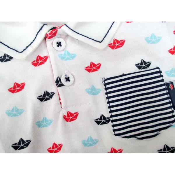 Strips Summer 2 Piece Outfits Baby Boy Collared Polo