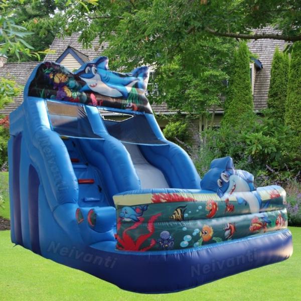 Inflatable Bounce House with Water Slide Max Capacity 100-500kg Repair Kit Included
