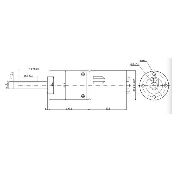 24mm Micro Metal Gear Motor 12V 24V Planetary Brushed DC Gear Motor For Sweeper