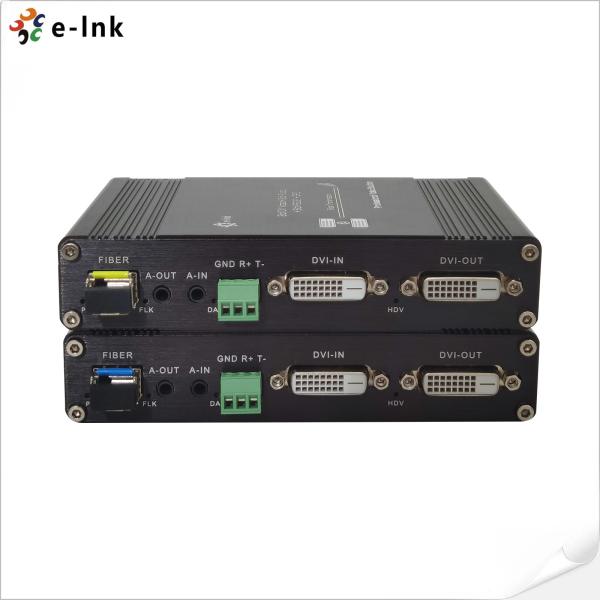1Ch 1080P ビディ DVI + 1Ch ビディ RS232 + 1Ch ビディ ステレオ オーディオ + GPIO ファイバー エクステンダー