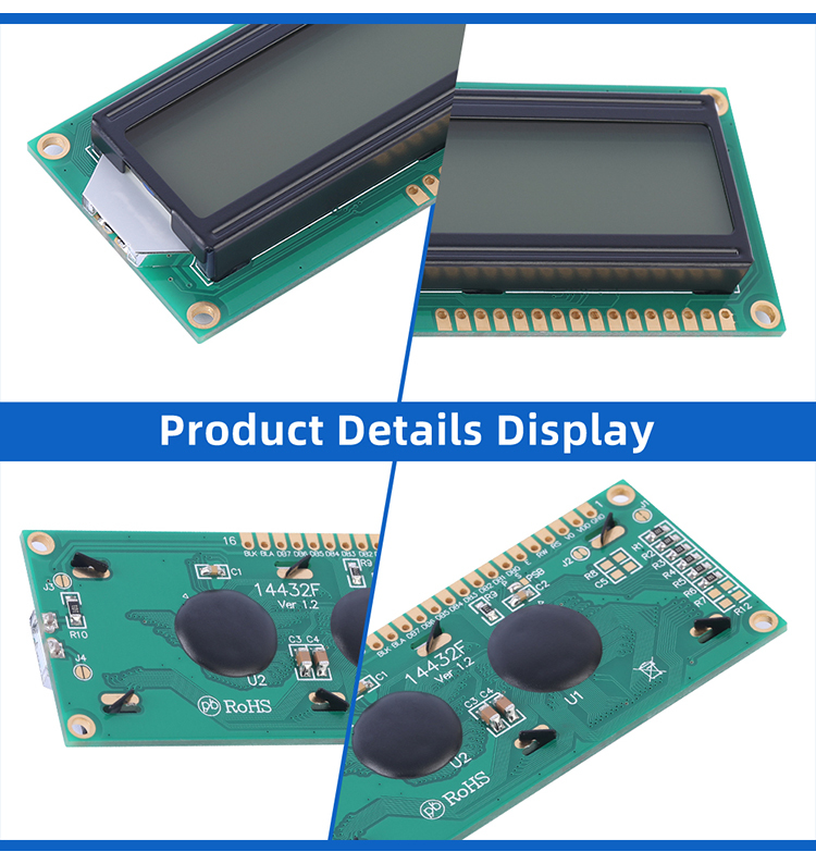 Grey Film 14432F Supports 3.3V And 5V Optional Parallel Graphic LCD Module Display Screen