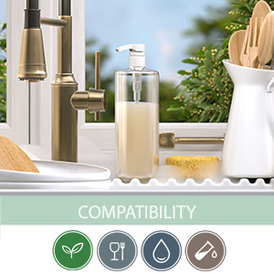 Shampoo Pump Bottle, Luxury Silver Cosmetic Packaging Face Cream Serum Essence Lotion Dispenser Pump Bottle