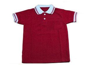 Different Colors Teen School Uniform Knitted Technics With Polo Neck Collar
