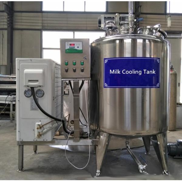 Stainless Steel Cooling Tank , Customized Milk Chilling Machine Vertical Type