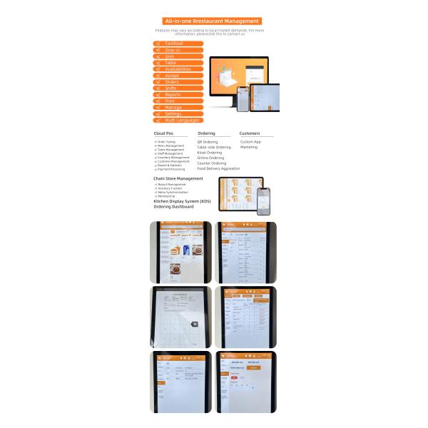 8-Inch Android POS Tablet with 2D Barcode Scanner and 58mm Printer