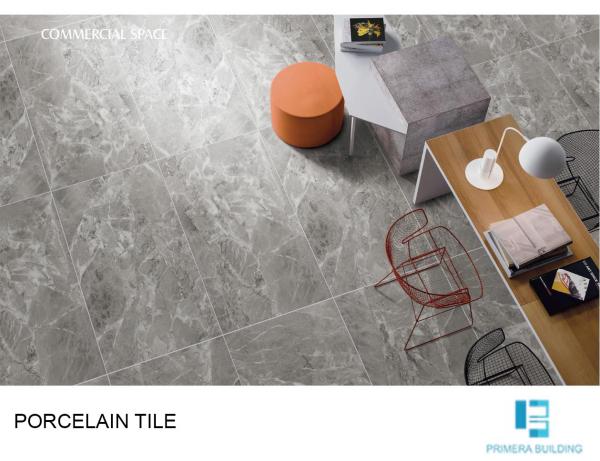 600x1200mm Matt Glazed Vitrified Porcelain Floor Tiles Grey Brown Marble