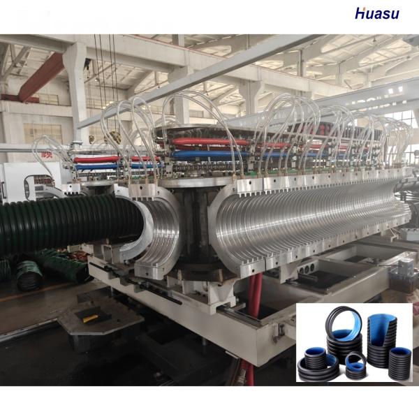 PP PE Single Double Corrugated Pipe Production Extrusion Line With PLC Control Corrugated Pipe Machining