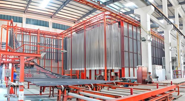 Fully Automated Aluminum Profile Vertical Powder Coating Line with Fast Curing