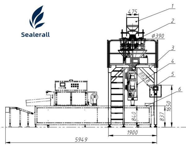 Vegetable Automatic Weighing And Filling Machine For Granular Materials High Strength