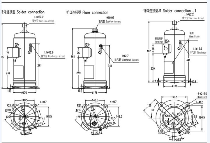 Р410А и 44030БТУ/х Хитачи перечисляют компрессор Э505ДХ-49К2И одна гарантия года