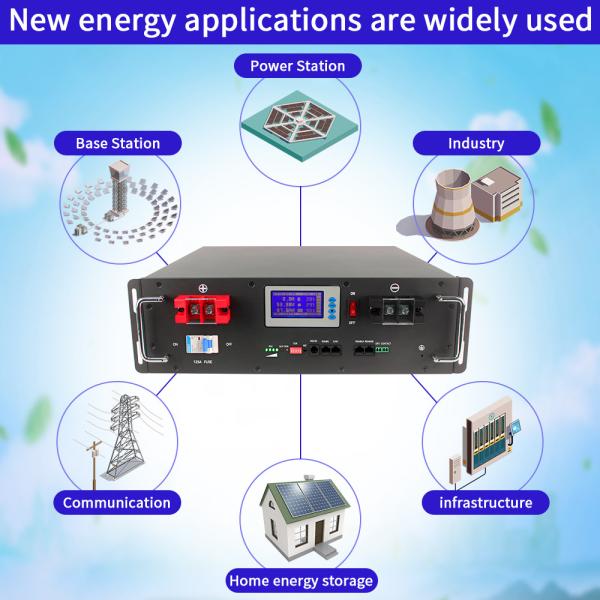 Residential Rack Mount Lithium Battery 5kwh 48V Wirh 6000 Times Cycle Life