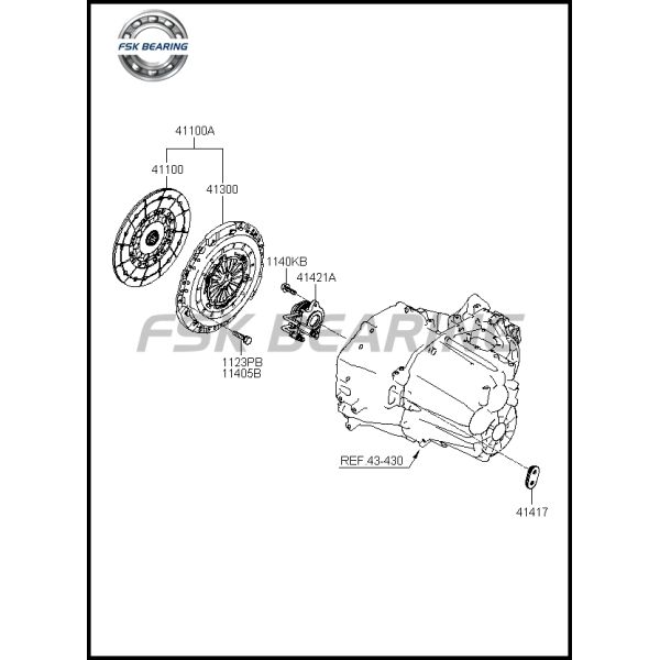 V-Ribbed Belt 41421-24300 For Hyundai I30 Ix35 Santa Fe Hydraulic Breakaway