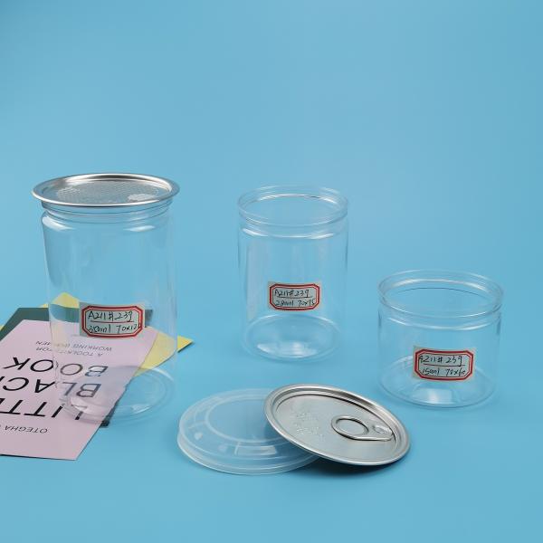350ml Transparent 100MM EOE Cookies Plastic Food Cans