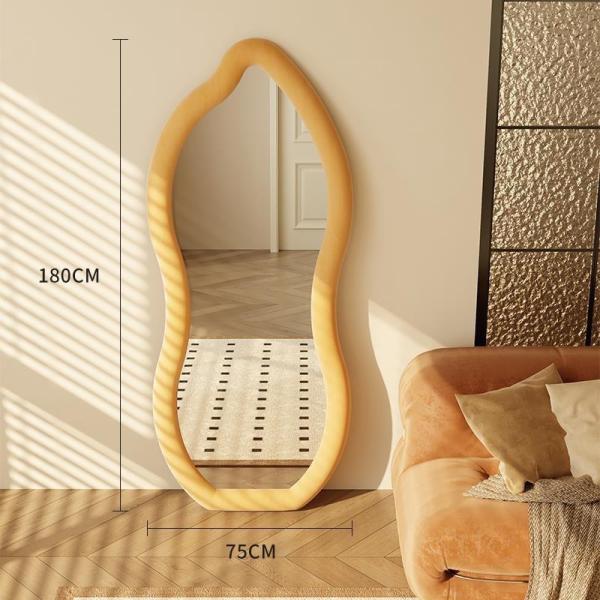 Standing Wavy Oversized Arched Floor Mirror 71x32 Dressing Room