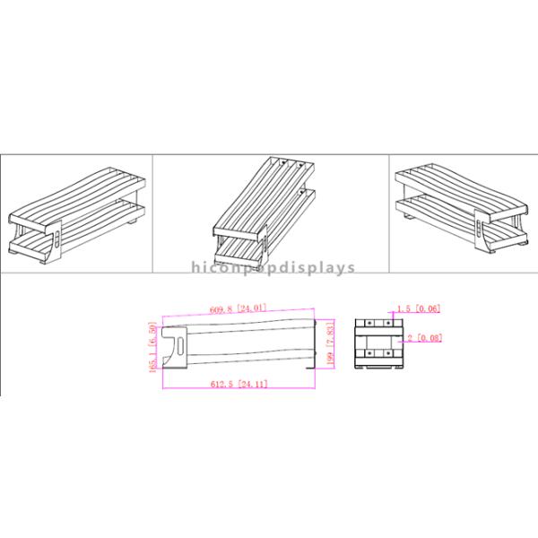 Custom Counter Dog Food Display Racks , Blue Metal Material Display Stands