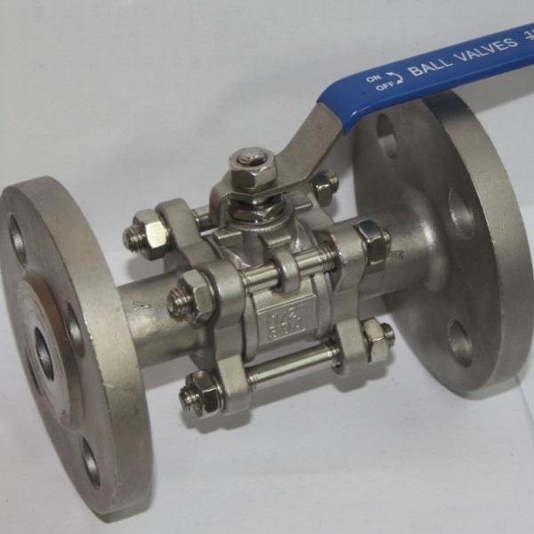 3PC SS304/CF8M Stainless Steel Ball Valve Industrial Flange End AMSE 300LB/flanged RF Floating ball type PN16 PN40