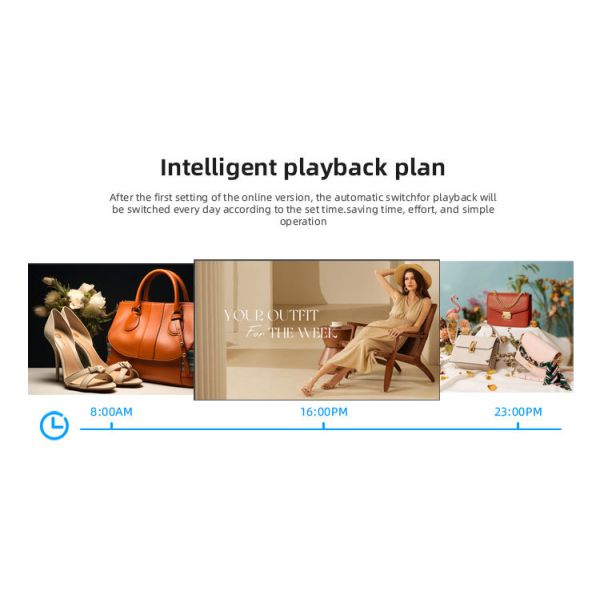 E6 Ultra Thin LCD Digital Signage 28.5mm Flush Wall Mount 43 Inch