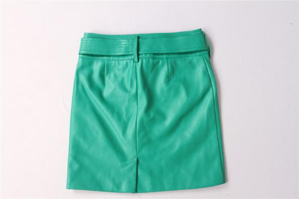 Fashion Stockpapa Women'S Skirts Clothing Green PU Mini Skirts In Stock