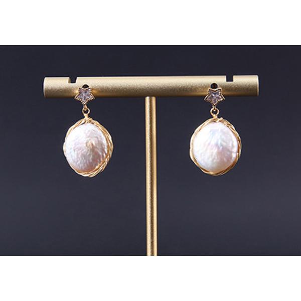 Natural Baroque Pearl Earring French Simple Pearl Stud Earrings Women Luxury Temperament Baroque Earring Wedding Gift
