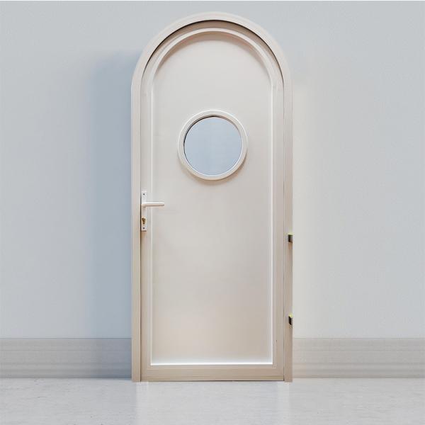 Customized Powder Coating Aluminium Hinged Casement Doors Cambered roof