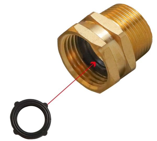 3/4 GHT Female X 3/4 NPT Male GHT To NPT Brass Compression Fitting