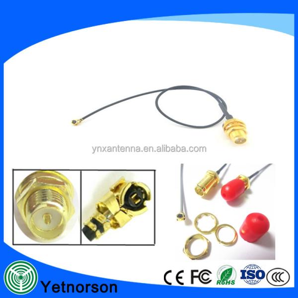 V.S.W.R≤1,5 50 OHM 10cm RG1,13 Cabo Jumper com conector SMA-Female para U.FL IPX