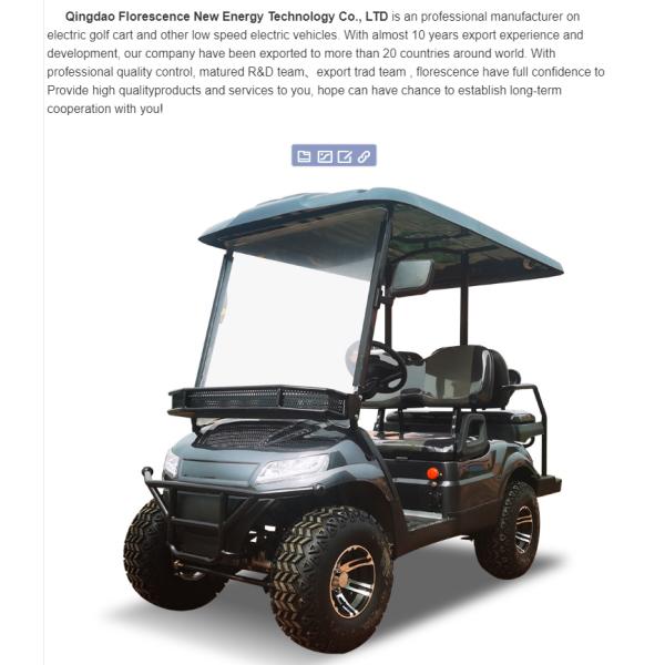 Утвержденный CE Китай сделал 2 + 2 сиденья с питанием от батареи электрическая алюминиевая тележка для гольфа Внедорожная тележка для гольфа Охотничья тележка для гольфа