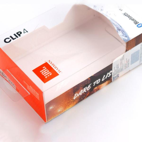 Hook Type Headphone Packaging Box PVC Film Glossy Lamination Portable