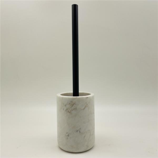 Nature Mable Accessories Set Round Shape Kalala White Marble Hand Soap Dispenser