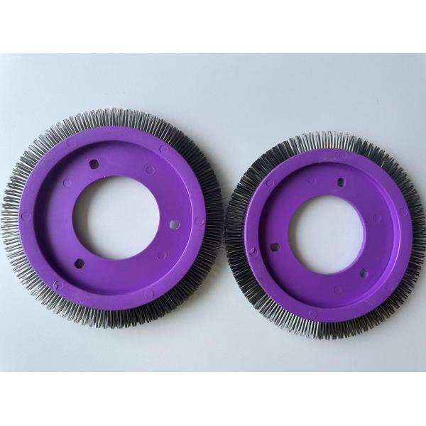Stenter Machine Parts LK Finishing Machine Brush Wheel Purple Plastic Body Stainless Steel Hair