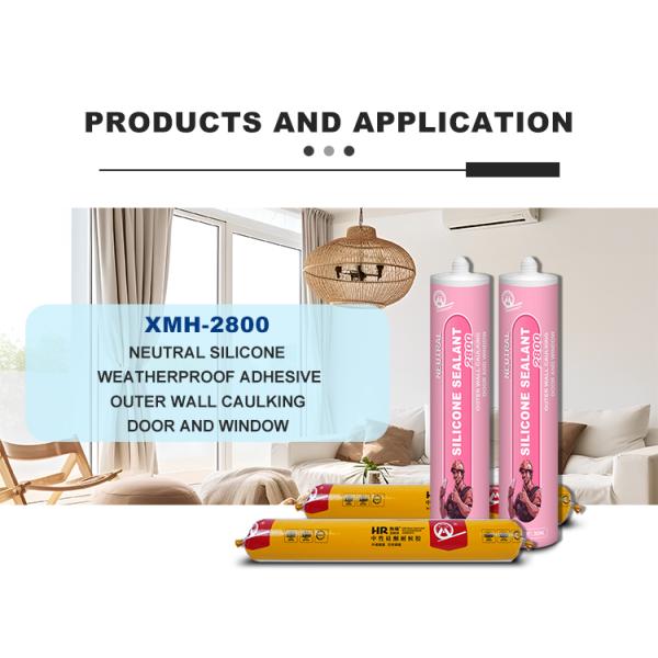 MH2800 Sealant Silicone All Purpose Anti-fungus White/Clear/Black Windows Caulking Gap Filler with Bonding Strength
