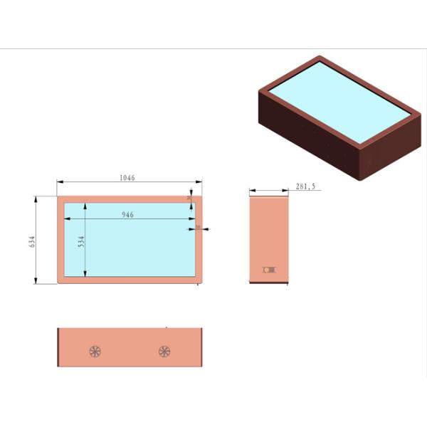 43 Inch TFT IPS Transparent Lcd Panel Advertising Monitor Showcase